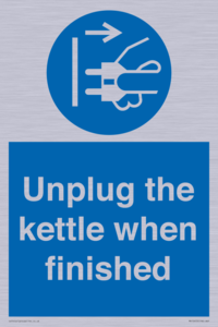 Unplug the kettle when finished